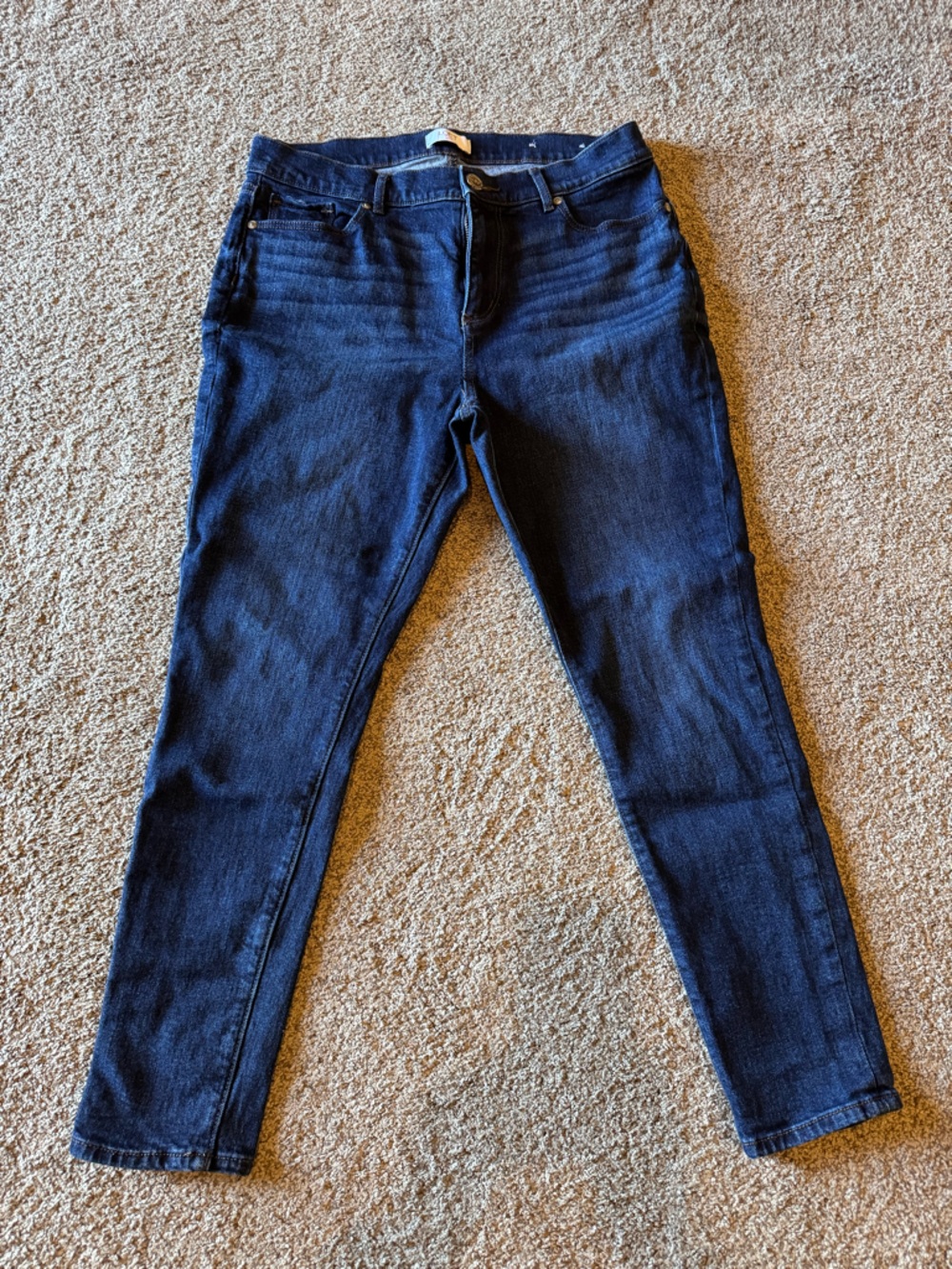 LOFT Dark Indigo Skinny Jeans